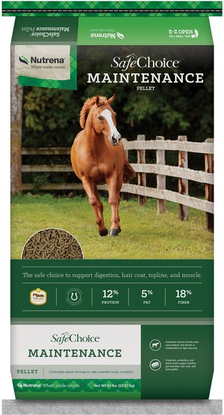 NUTRENA SafeChoice Maintenance Horse Feed, 50-lb bag - Chewy.com