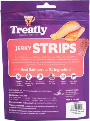 Show full view: Treatly Salmon Flavor Jerky Dog Treats, 5-oz bag slide 3 of 10