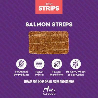 Show full view: Treatly Salmon Flavor Jerky Dog Treats, 5-oz bag slide 5 of 10