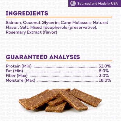 Show full view: Treatly Salmon Flavor Jerky Dog Treats, 5-oz bag slide 6 of 10