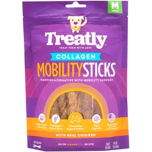 Treatly Collagen Smart Sitcks Chicken & Sweet Potato Flavor Dog Chews, 9-oz bag