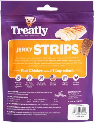 Show full view: Treatly Chicken Flavor Jerky Strips Dog Treats, 5-oz bag slide 3 of 10