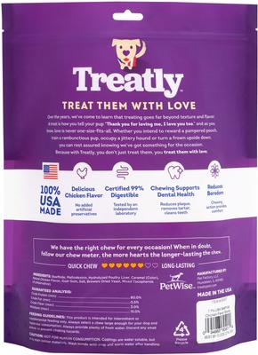 Show full view: Treatly USA Beefhide Bones 5 to 6-in Chicken Flavor Dog Chews, 7 count slide 3 of 10