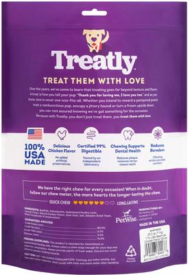 Show full view: Treatly USA Beefhide Bones 7 to 8-in Chicken Flavor Dog Chews, 7 count slide 3 of 10