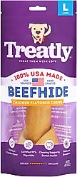 Treatly USA Beefhide Bones 9 to 10-in Chicken Flavor Dog Chews