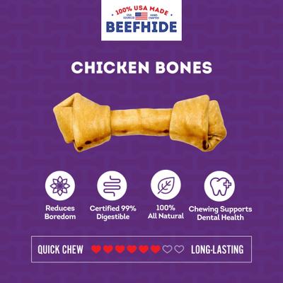 Show full view: Treatly USA Beefhide Bones 9 to 10-in Chicken Flavor Dog Chews slide 5 of 10