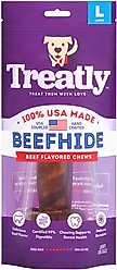 Treatly USA Beefhide Bones 9 to 10-in Beef Flavor Dog Chews