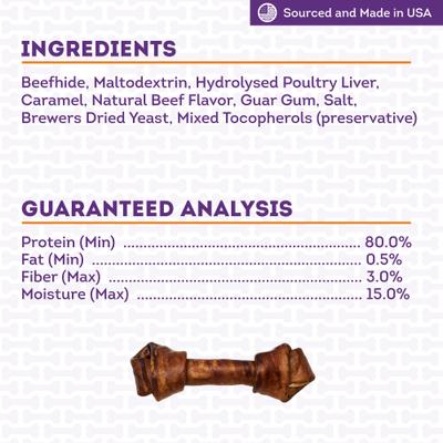 Show full view: Treatly USA Beefhide Bones 9 to 10-in Beef Flavor Dog Chews slide 6 of 10