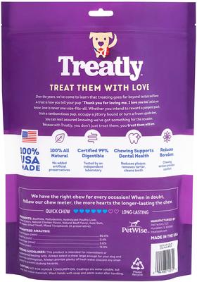 Show full view: Treatly USA Beefhide Chip Rolls 5 to 6-in Chicken & Beef Flavor Dog Chews, 20 count slide 3 of 10