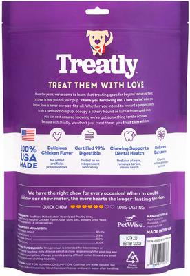 Show full view: Treatly USA Beefhide Chip Rolls 5 to 6-in Chicken Flavor Dog Chews, 22 count slide 3 of 10