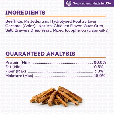 Show full view: Treatly USA Beefhide Chip Rolls 5 to 6-in Chicken Flavor Dog Chews, 22 count slide 6 of 10