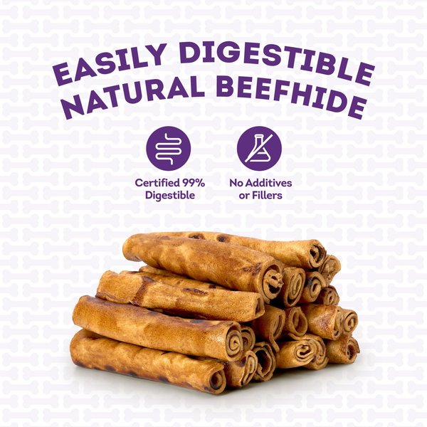 Treatly USA Beefhide Chip Rolls 5 to 6-in Chicken Flavor Dog Chews, 22 count