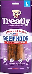 Treatly USA Beefhide Rolls 8 to 9-in Beef Flavor Dog Chews, 2 count