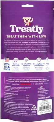 Show full view: Treatly USA Beefhide Rolls 8 to 9-in Beef Flavor Dog Chews, 2 count slide 3 of 10