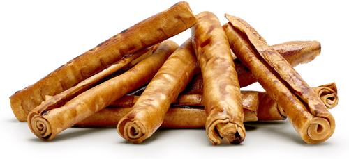 Show full view: Treatly USA Beefhide Rolls 8 to 9in Peanut Butter Flavor Dog Chews, 10 count slide 9 of 10