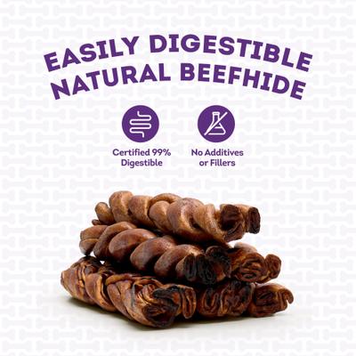 Show full view: Treatly USA Beefhide Braids 7 to 8-in Peanut Butter Flavor Dog Chews, 6 count slide 8 of 10