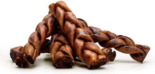 Show full view: Treatly USA Beefhide Braids 7 to 8-in Peanut Butter Flavor Dog Chews, 6 count slide 9 of 10