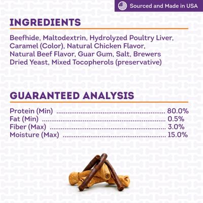 Show full view: Treatly USA Beefhide Large Assorted Chicken & Beef Flavor Dog Chews, 6 count slide 6 of 10