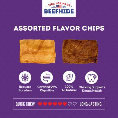 Show full view: Treatly USA Beefhide Chips Chicken & Beef Flavor Dog Chews, 12-oz bag slide 5 of 10