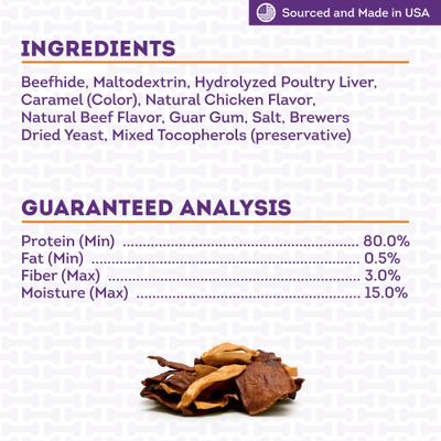 Show full view: Treatly USA Beefhide Chips Chicken & Beef Flavor Dog Chews, 12-oz bag slide 6 of 10