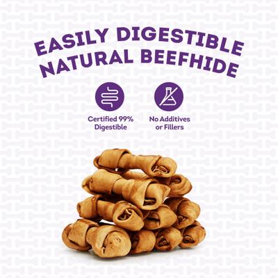 Show full view: Treatly American Sourced Beefhide Bones 4 to 5-in Chicken Flavor Dog Chews, 10 count slide 8 of 10