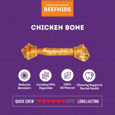 Show full view: Treatly American Beefhide Bones 12 to 13-in Chicken Flavor Dog Chews slide 4 of 10