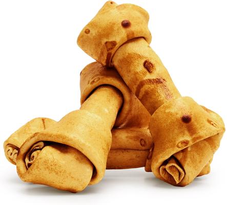 Show full view: Treatly American Sourced Beefhide Bones 6 to 7-in Chicken Flavor Dog Chews, 3 count slide 9 of 10