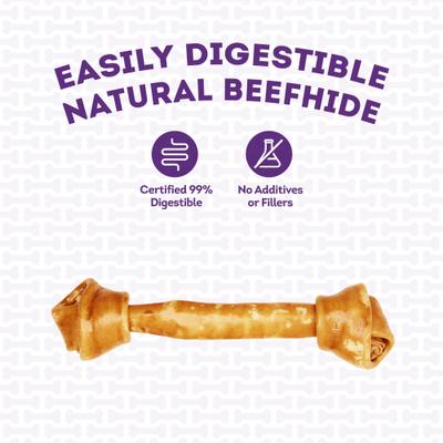 Show full view: Treatly American Beefhide Bones 12 to 13-in Peanut Butter Flavor Dog Chews slide 6 of 9
