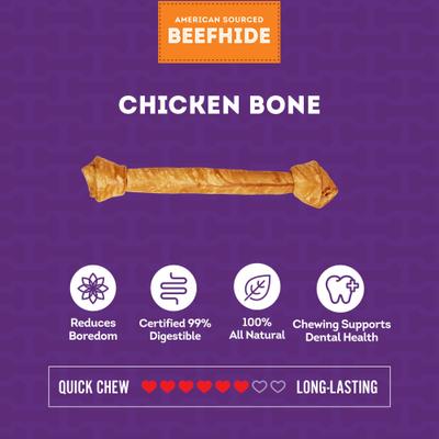 Show full view: Treatly American Beefhide Bones 21 to 22-in Chicken Flavor Dog Chews slide 4 of 11