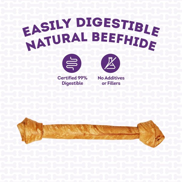 Authentic Premium Chews American Beefhide 2-3" Knotted Bones Chicken Flavor Dog Treats