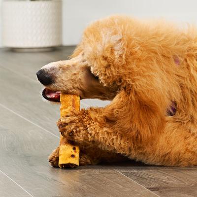 Show full view: Treatly American Sourced Beefhide Rolls 6 to 7-in Chicken Flavor Dog Chews, 4 count slide 4 of 10