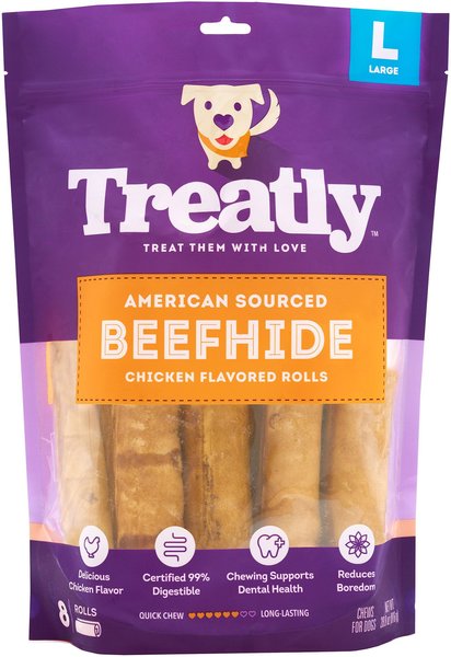 Authentic Premium Chews American Beefhide Retriever Rolls 10" Chicken Flavor Dog Treats