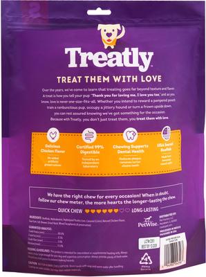 Show full view: Treatly American Sourced Beefhide Donut 3 to 4-in Chicken Flavor Dog Chews, 8 count slide 3 of 10