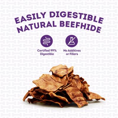 Show full view: Treatly American Sourced Beefhide Chips Peanut Butter Flavor Dog Chews, 22-oz bag slide 8 of 10