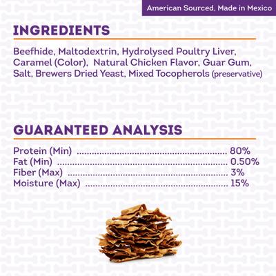 Show full view: Treatly American Sourced Beefhide Chips Chicken Flavor Dog Chews, 22-oz bag slide 6 of 10