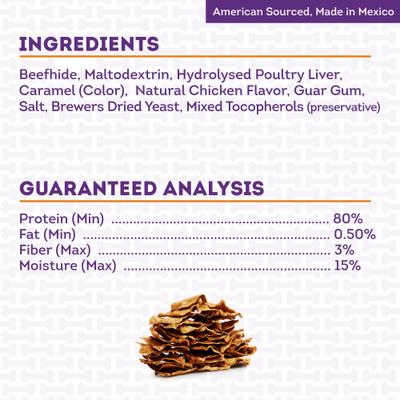 Show full view: Treatly American Sourced Beefhide Chips Chicken Flavor Dog Chews, 32-oz bag slide 6 of 10