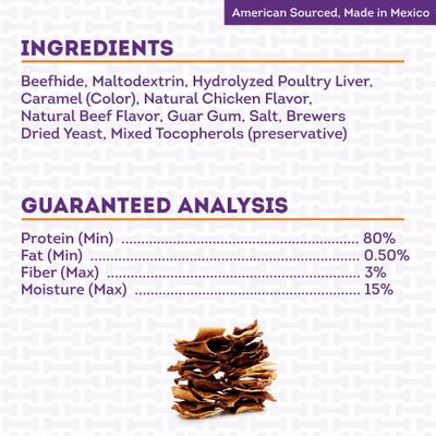 Show full view: Treatly American Sourced Beefhide Chips Chicken & Beef Flavor Dog Chews, 22-oz bag slide 6 of 10