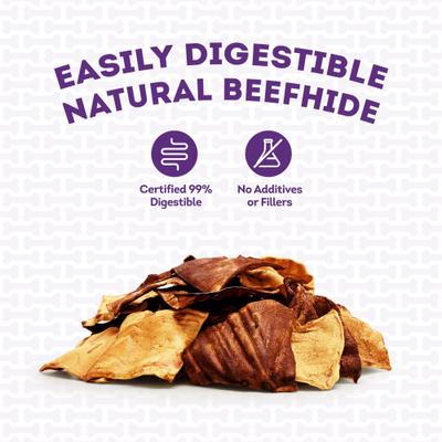 Show full view: Treatly American Sourced Beefhide Chips Chicken & Beef Flavor Dog Chews, 22-oz bag slide 8 of 10