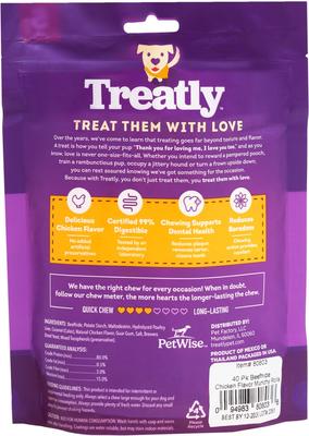 Show full view: Treatly Beefhide Munchy Sticks 5-in Chicken Flavor Dog Chews, 40 count slide 3 of 10