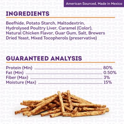 Show full view: Treatly Beefhide Munchy Sticks 5-in Chicken Flavor Dog Chews, 40 count slide 6 of 10
