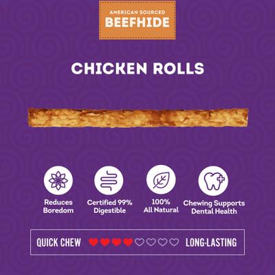 Show full view: Treatly Beefhide Munchy Sticks 5-in Chicken Flavor Dog Chews, 1.5-lb bag slide 5 of 10