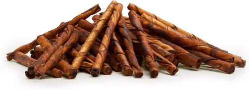 Show full view: Treatly Beefhide Twist Sticks 5-in Peanut Butter Flavor Dog Chews, 1-lb bag slide 9 of 10