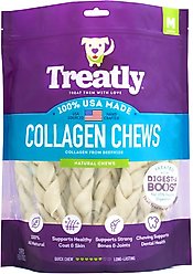 Treatly USA Collagen Braids 6 to 7-in Natural Flavor Dog Chew Treats, 15 count