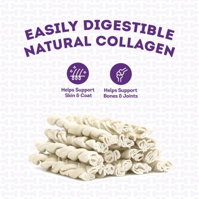 Show full view: Treatly USA Collagen Braids 6 to 7-in Natural Flavor Dog Chew Treats, 15 count slide 8 of 10