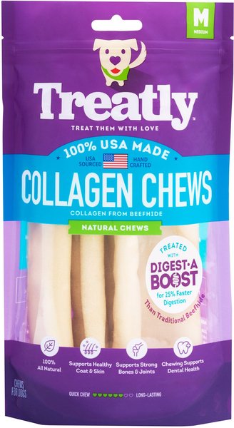 Treatly USA Collagen Wraps 6 to 7-in Natural Flavor Dog Chews, 4 count