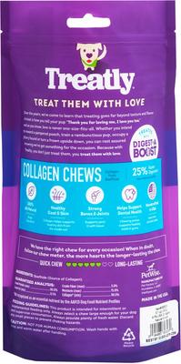 Show full view: Treatly USA Collagen Wraps 6 to 7-in Natural Flavor Dog Chews, 4 count slide 3 of 10