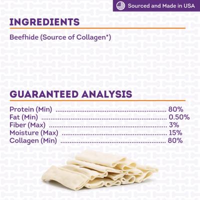 Show full view: Treatly USA Collagen Wraps 6 to 7-in Natural Flavor Dog Chews, 4 count slide 6 of 10