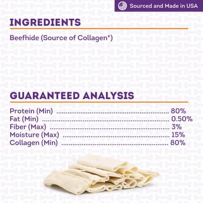 Show full view: Treatly USA Collagen Wraps 6 to 7-in Natural Flavor Dog Chews, 12 count slide 6 of 10