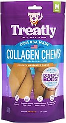 Treatly USA Collagen Twist 6 to 7-in Chicken Marinade Flavor Dog Chews, 2 count
