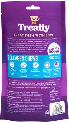 Show full view: Treatly USA Collagen Twist 6 to 7-in Chicken Marinade Flavor Dog Chews, 2 count slide 3 of 11